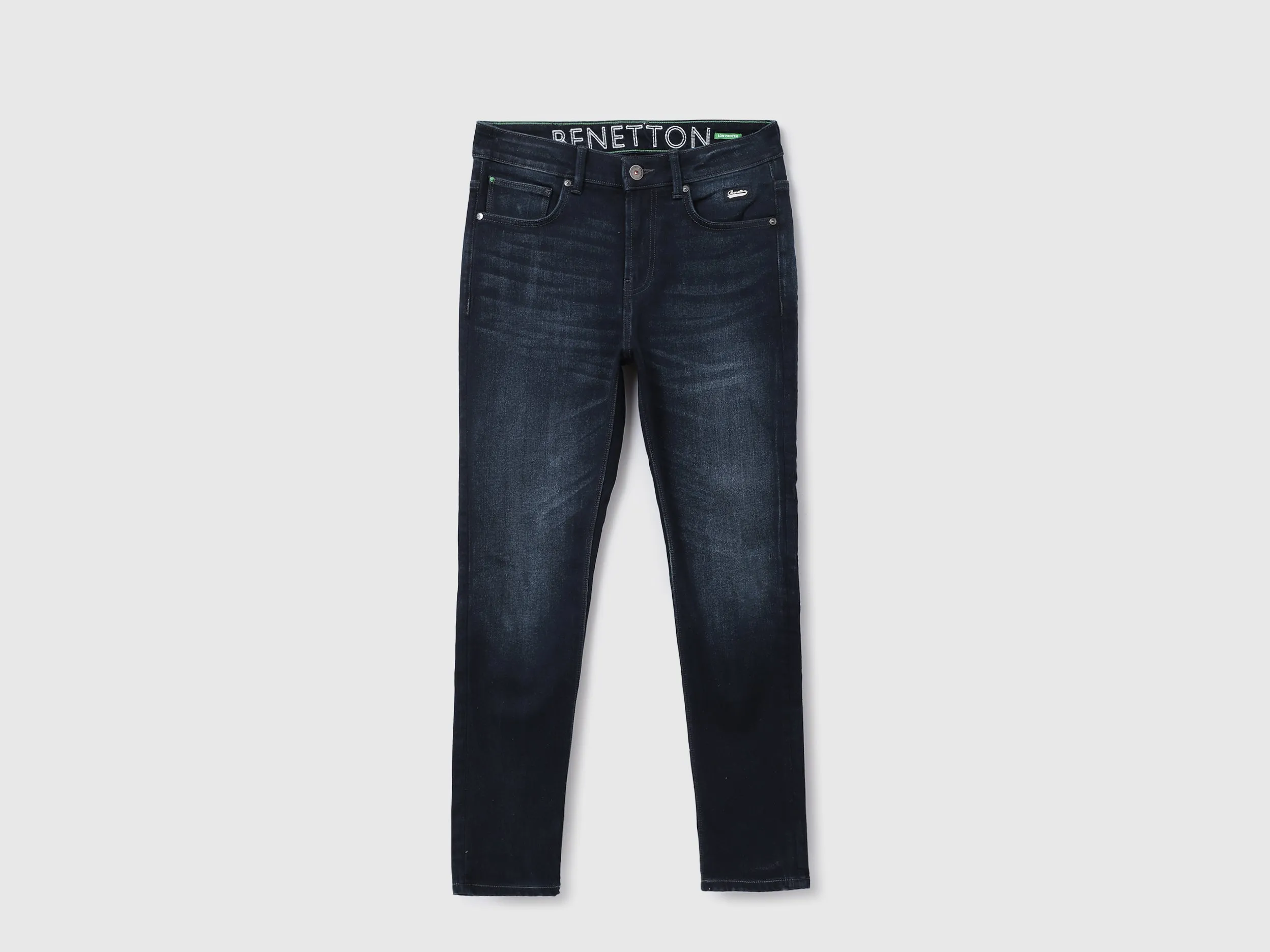 Men Solid Low Crotch Jeans