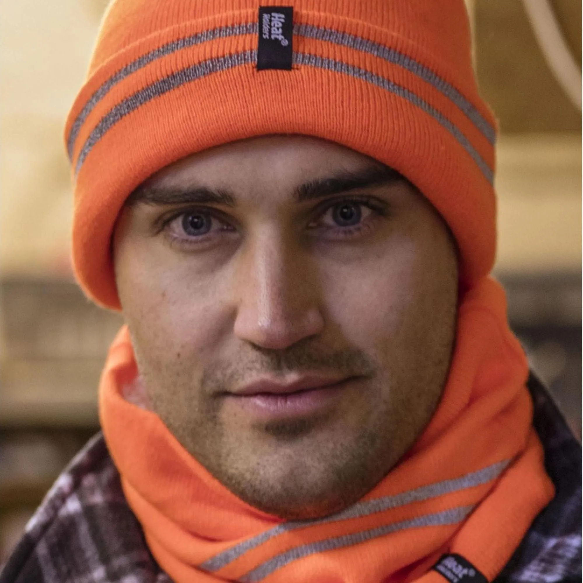 Mens Reflective Cold Weather Workwear Set: Hat, Neck Warmer & Gloves