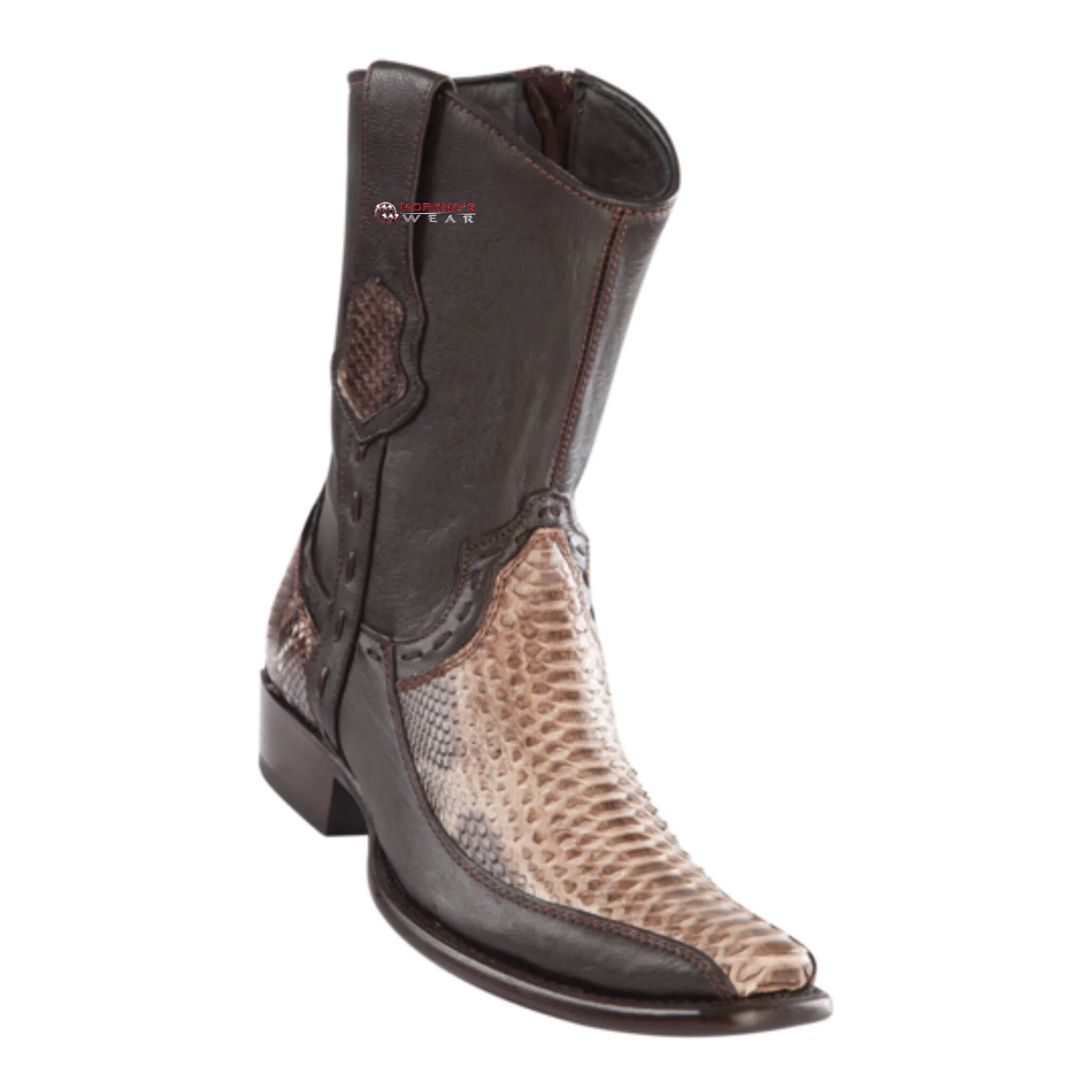 Men's Wild West Python With Deer Ankle Boots Dubai Toe
