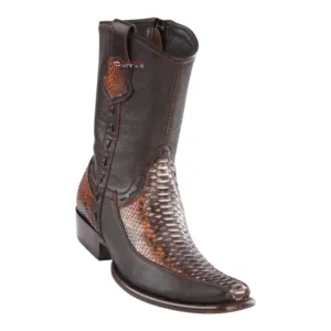 Men's Wild West Python With Deer Ankle Boots Dubai Toe