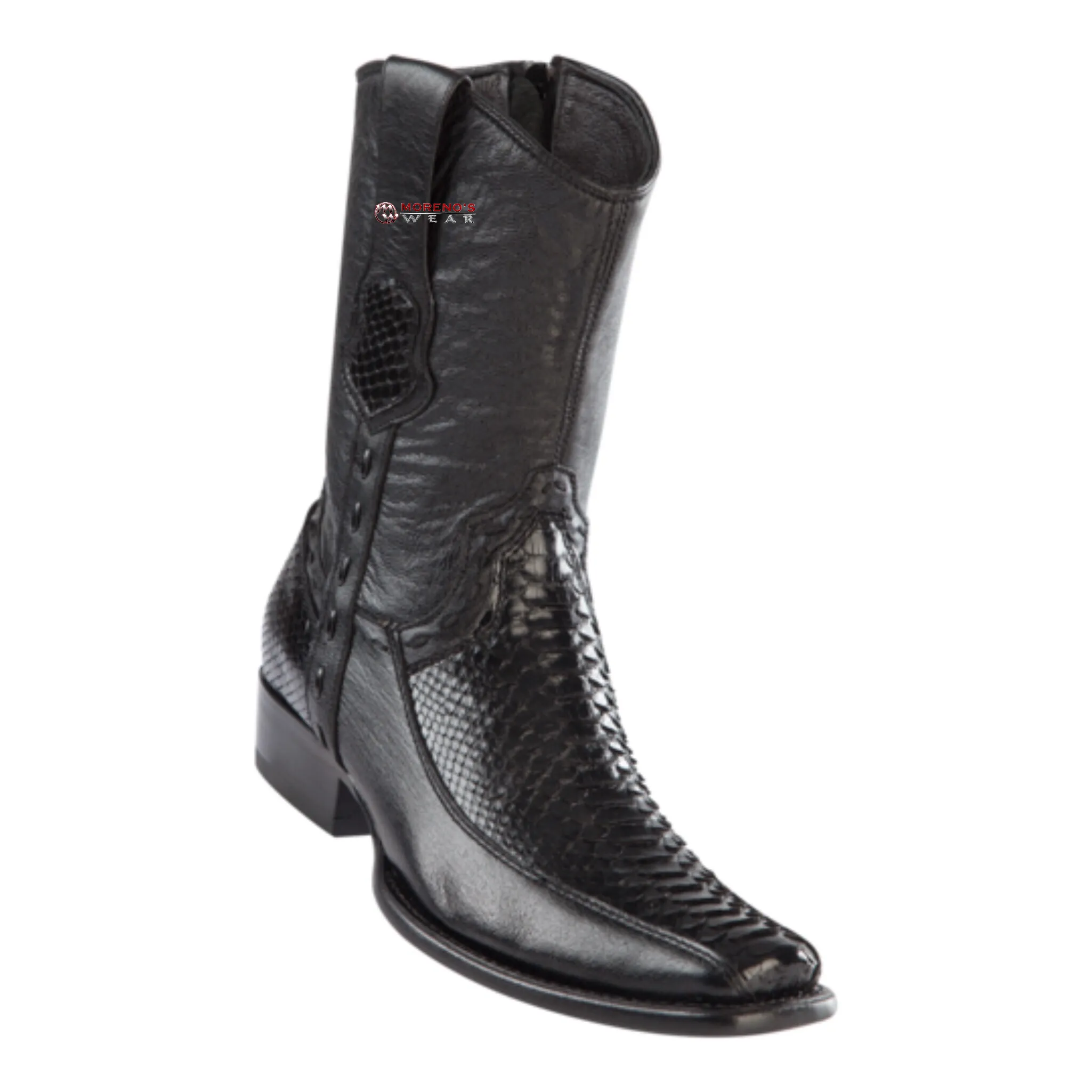 Men's Wild West Python With Deer Ankle Boots Dubai Toe