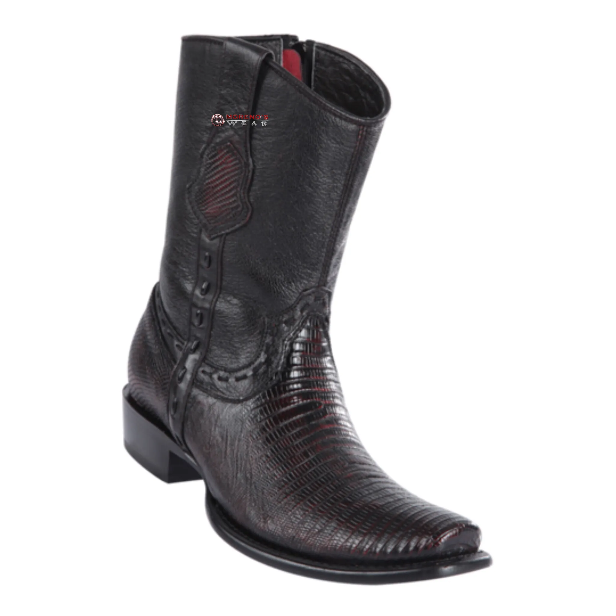 Men's Wild West Teju Lizard Ankle Boots Dubai Toe