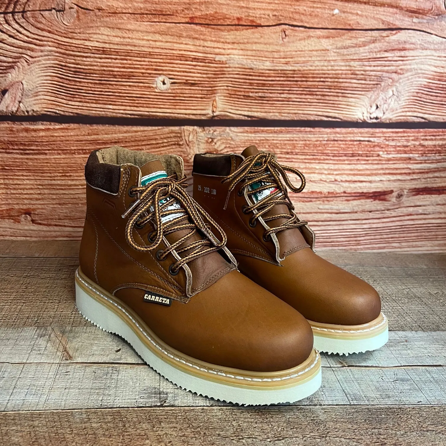 Men's Work Lace-up Leather Boots With and Without Steel Toe Est.202 Laredo Con y Sin Casco
