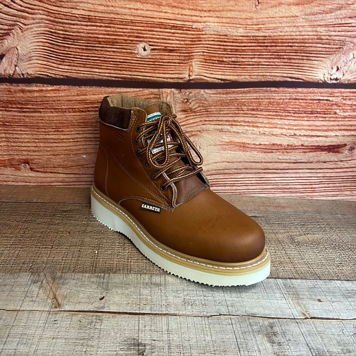 Men's Work Lace-up Leather Boots With and Without Steel Toe Est.202 Laredo Con y Sin Casco