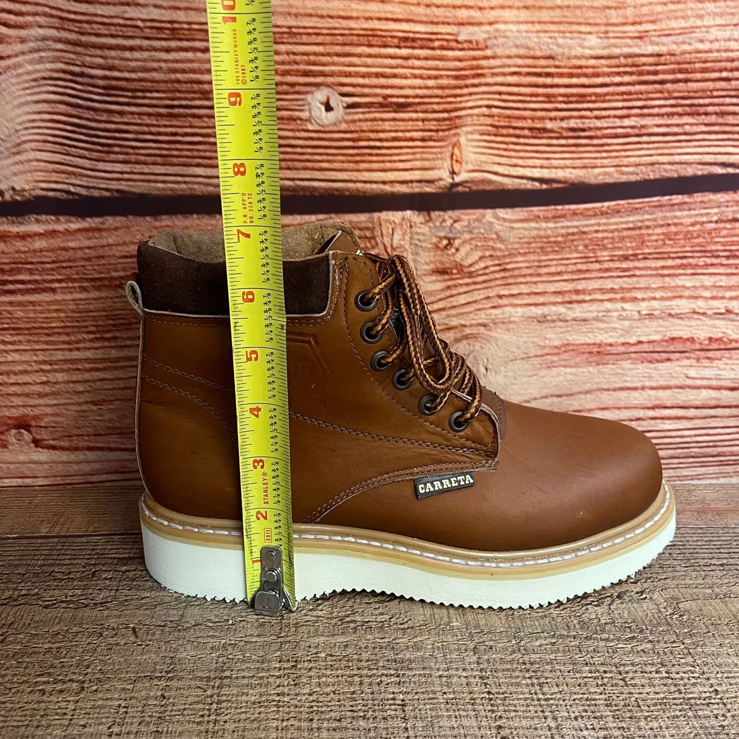 Men's Work Lace-up Leather Boots With and Without Steel Toe Est.202 Laredo Con y Sin Casco