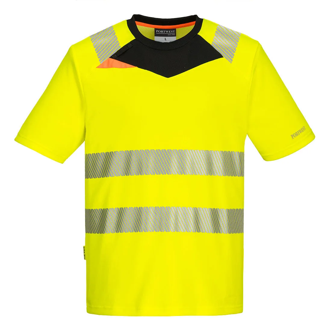 Men's Workwear Hi Vis T-Shirt Reflective High Viz Tee Fluorescent Wicking