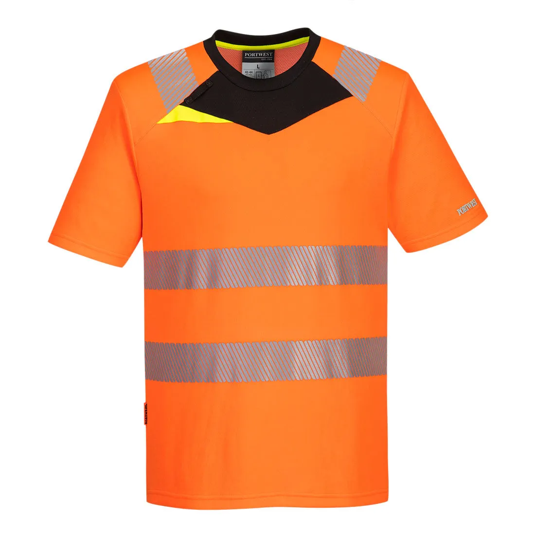 Men's Workwear Hi Vis T-Shirt Reflective High Viz Tee Fluorescent Wicking