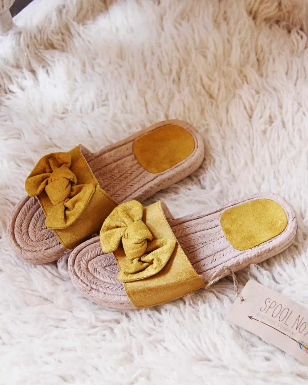 Mimi Slide Sandals in Mustard