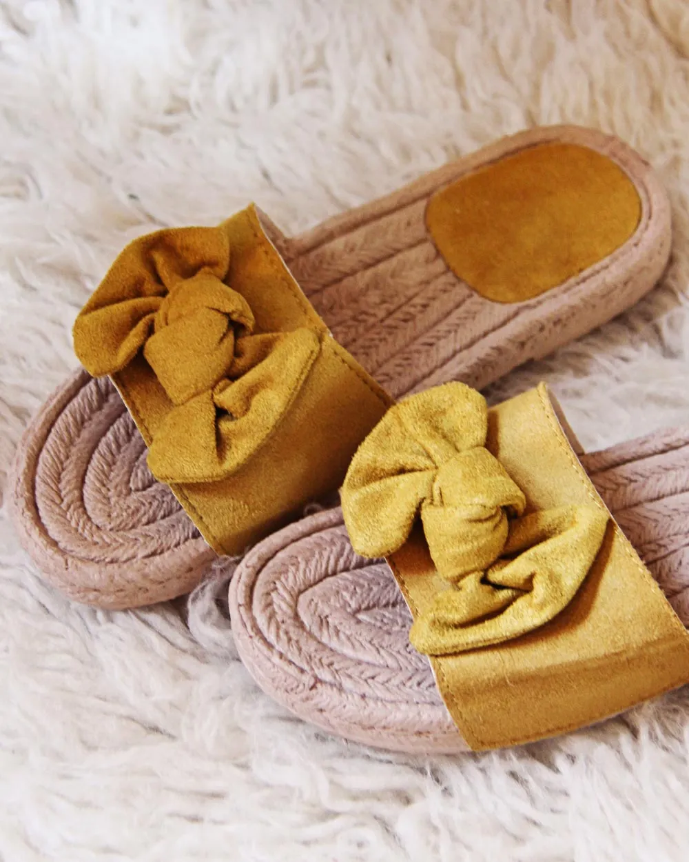 Mimi Slide Sandals in Mustard