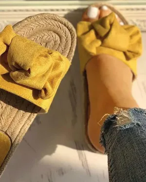 Mimi Slide Sandals in Mustard