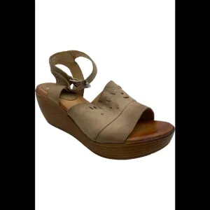 Miz Mooz Leather Wedge Sandals Striking Linen - Medium
