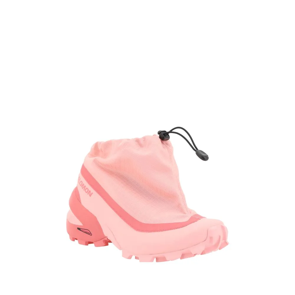 MM6 X Salomon Women Pink Sneakers Rubber Solid Drawstring Trainer Shoes Sz EU 36