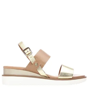 Mode In Pelle Navasi Sandals - Tan/Gold