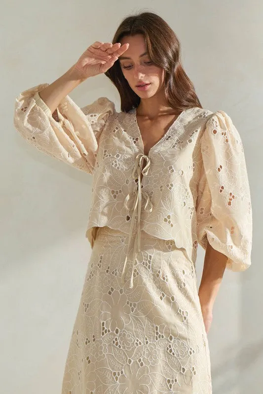 Monaco Eyelet Top