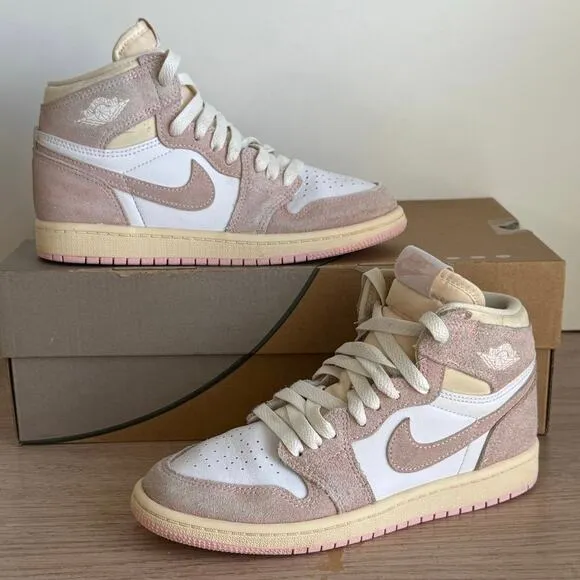 Nike Air Jordan 1 Retro High OG ‘Washed Pink’ Kids Sneakers FD2597-600- SZ 2 Y