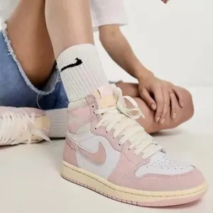 Nike Air Jordan 1 Retro High OG ‘Washed Pink’ Kids Sneakers FD2597-600- SZ 2 Y