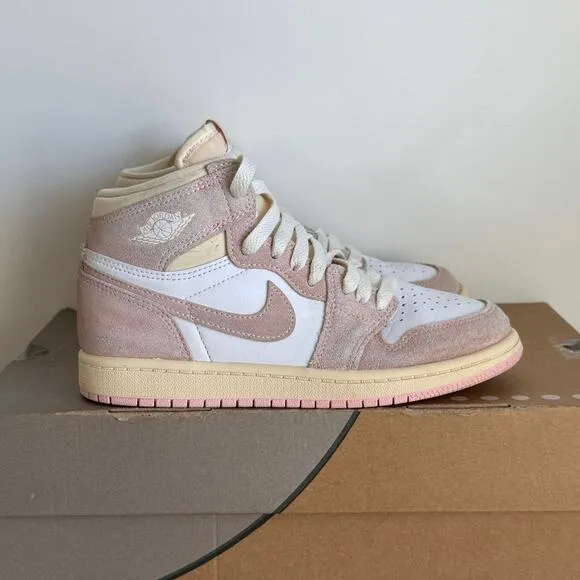 Nike Air Jordan 1 Retro High OG ‘Washed Pink’ Kids Sneakers FD2597-600- SZ 2 Y
