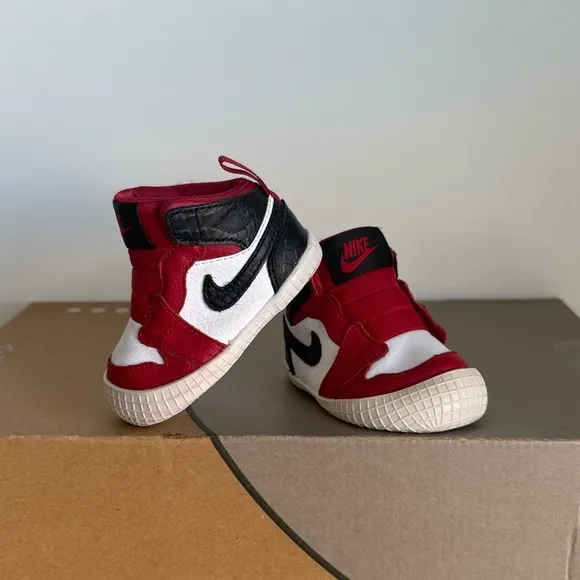 ❣️Nike Air Jordan 1 Retro OG Crib Bootie ‘Satin Snake’ Sneakers - SZ 2 C