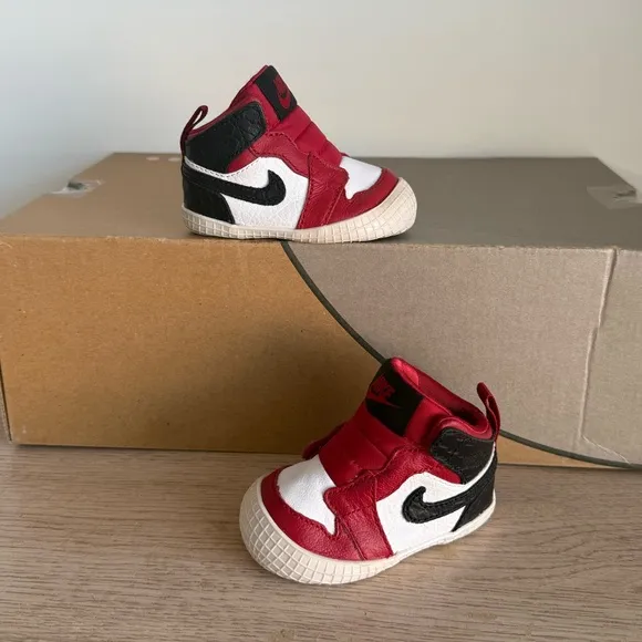 ❣️Nike Air Jordan 1 Retro OG Crib Bootie ‘Satin Snake’ Sneakers - SZ 2 C