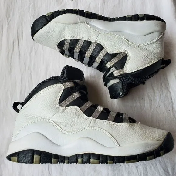 Nike Air Jordan 10 Retro Steel GS 310806-101 Sneakers Boys Size 5.5 Y