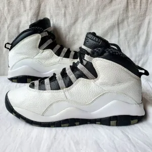 Nike Air Jordan 10 Retro Steel GS 310806-101 Sneakers Boys Size 5.5 Y