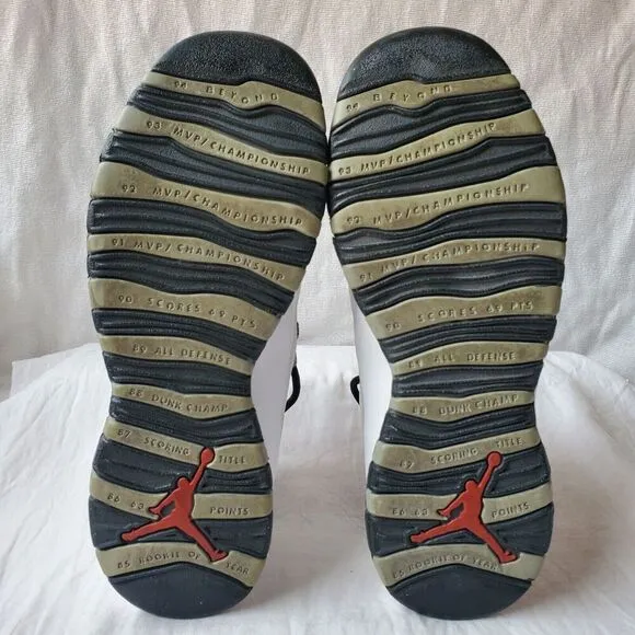 Nike Air Jordan 10 Retro Steel GS 310806-101 Sneakers Boys Size 5.5 Y