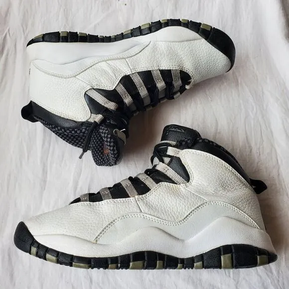 Nike Air Jordan 10 Retro Steel GS 310806-101 Sneakers Boys Size 5.5 Y