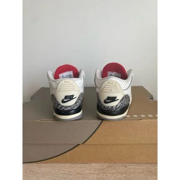 Nike Air Jordan 3 Retro White Cement Toddler Sneakers- SZ 8 C