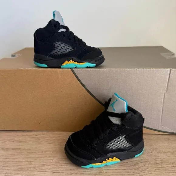 Nike Air Jordan 5 Retro 'Aqua' Toddler Sneakers - SZ 2 C
