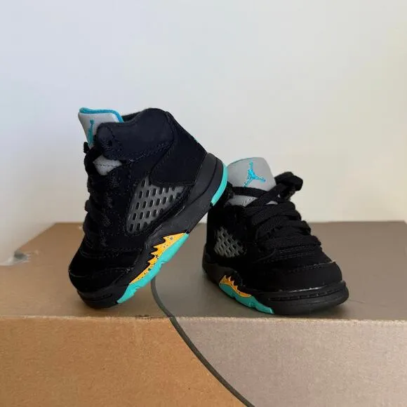 Nike Air Jordan 5 Retro 'Aqua' Toddler Sneakers - SZ 2 C