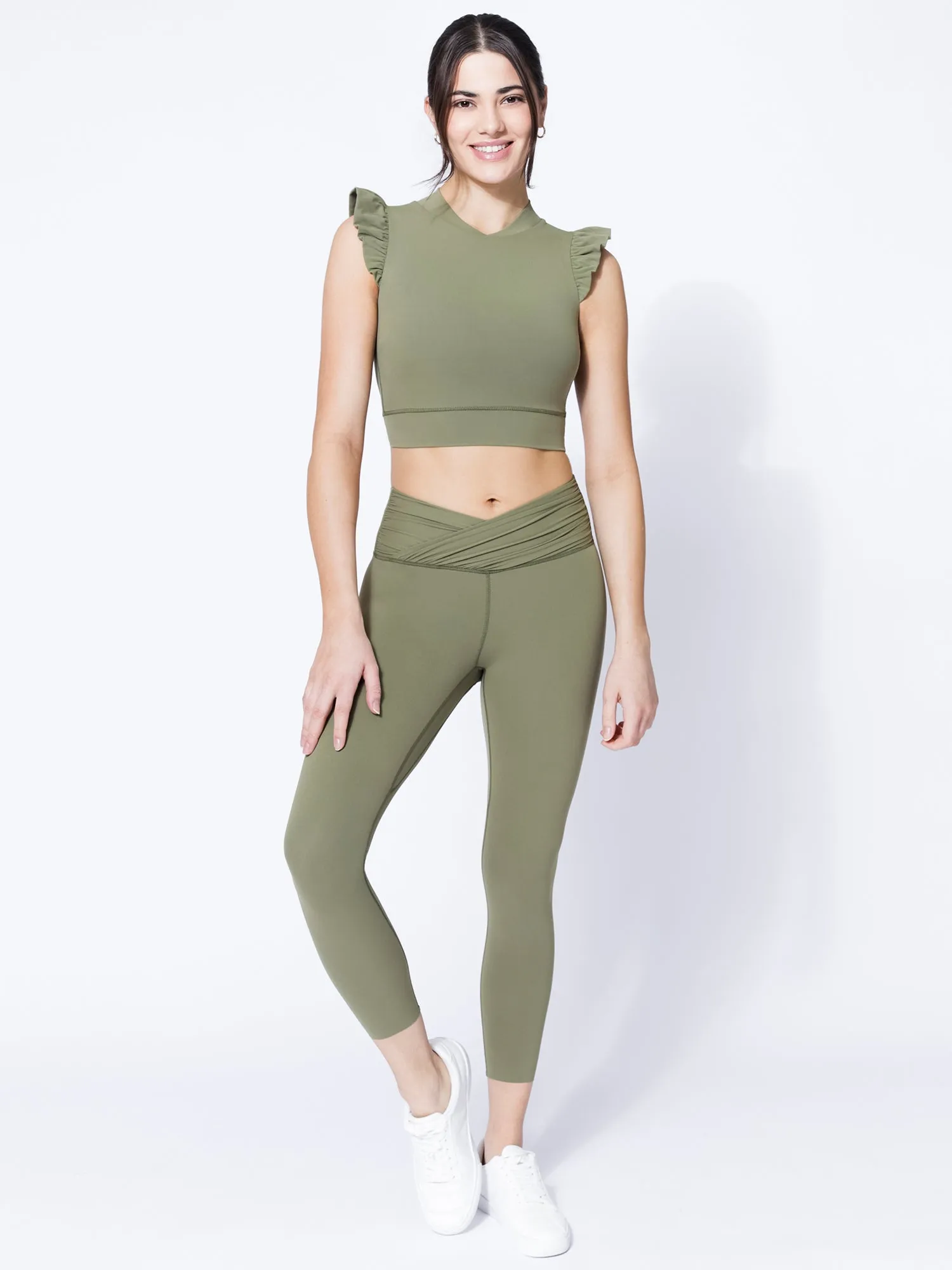 NUDE WRAP ANKLE CROPS
