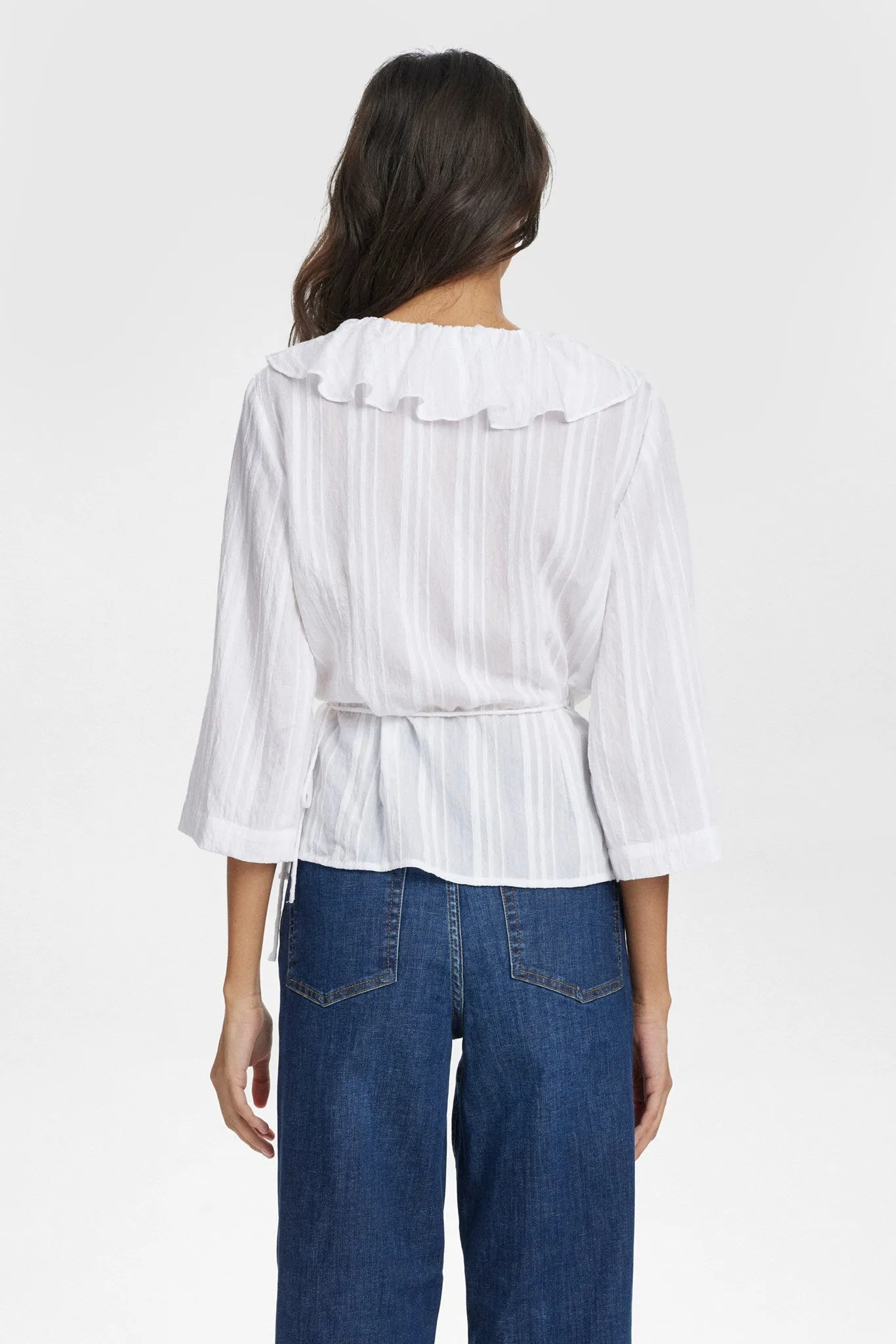 NUHALSTON WRAP SHIRT - Bright White