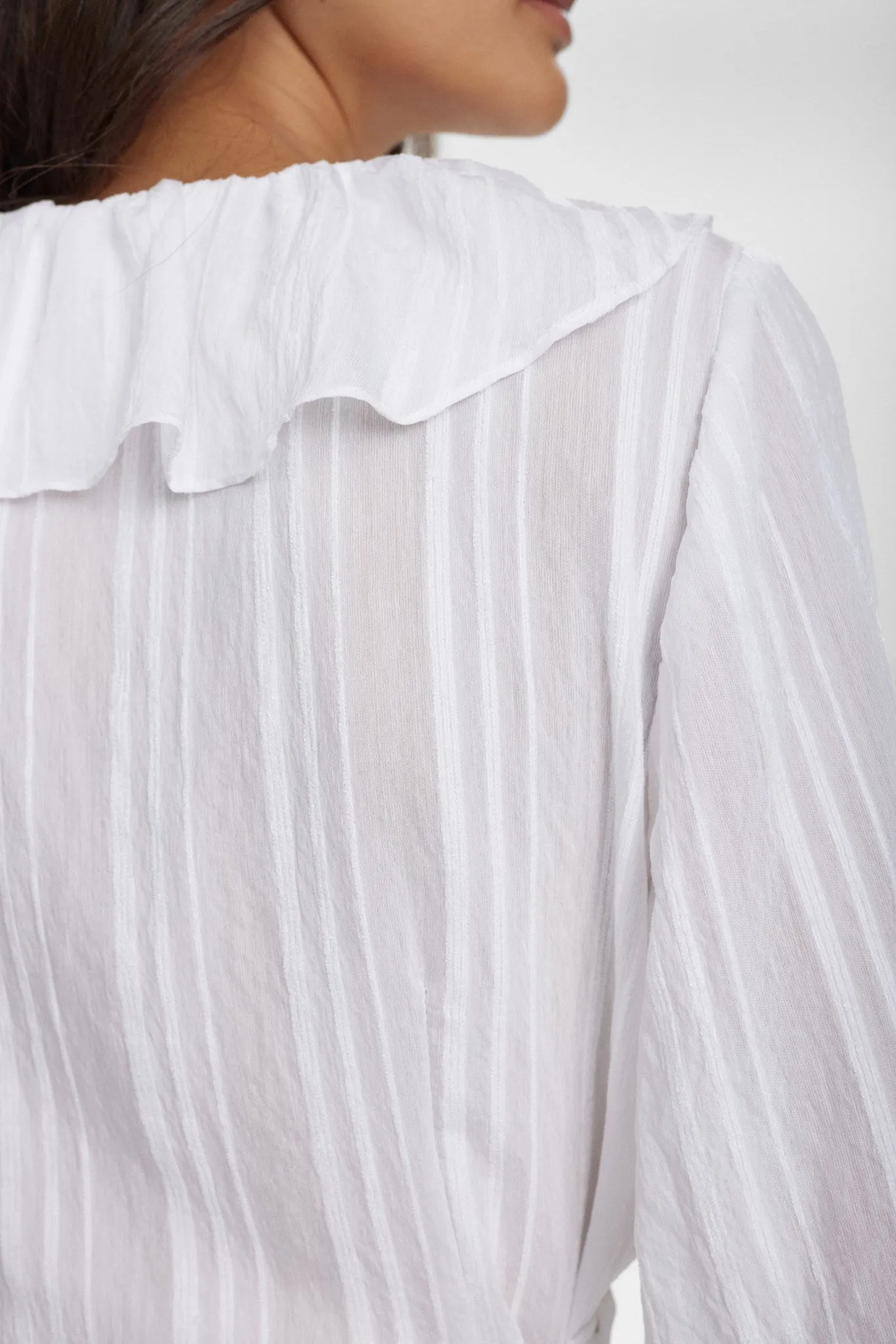 NUHALSTON WRAP SHIRT - Bright White