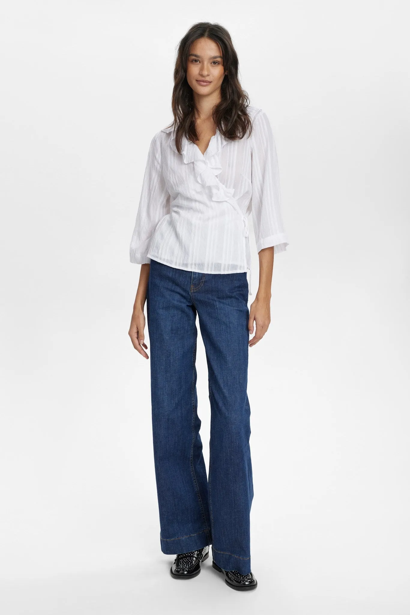 NUHALSTON WRAP SHIRT - Bright White