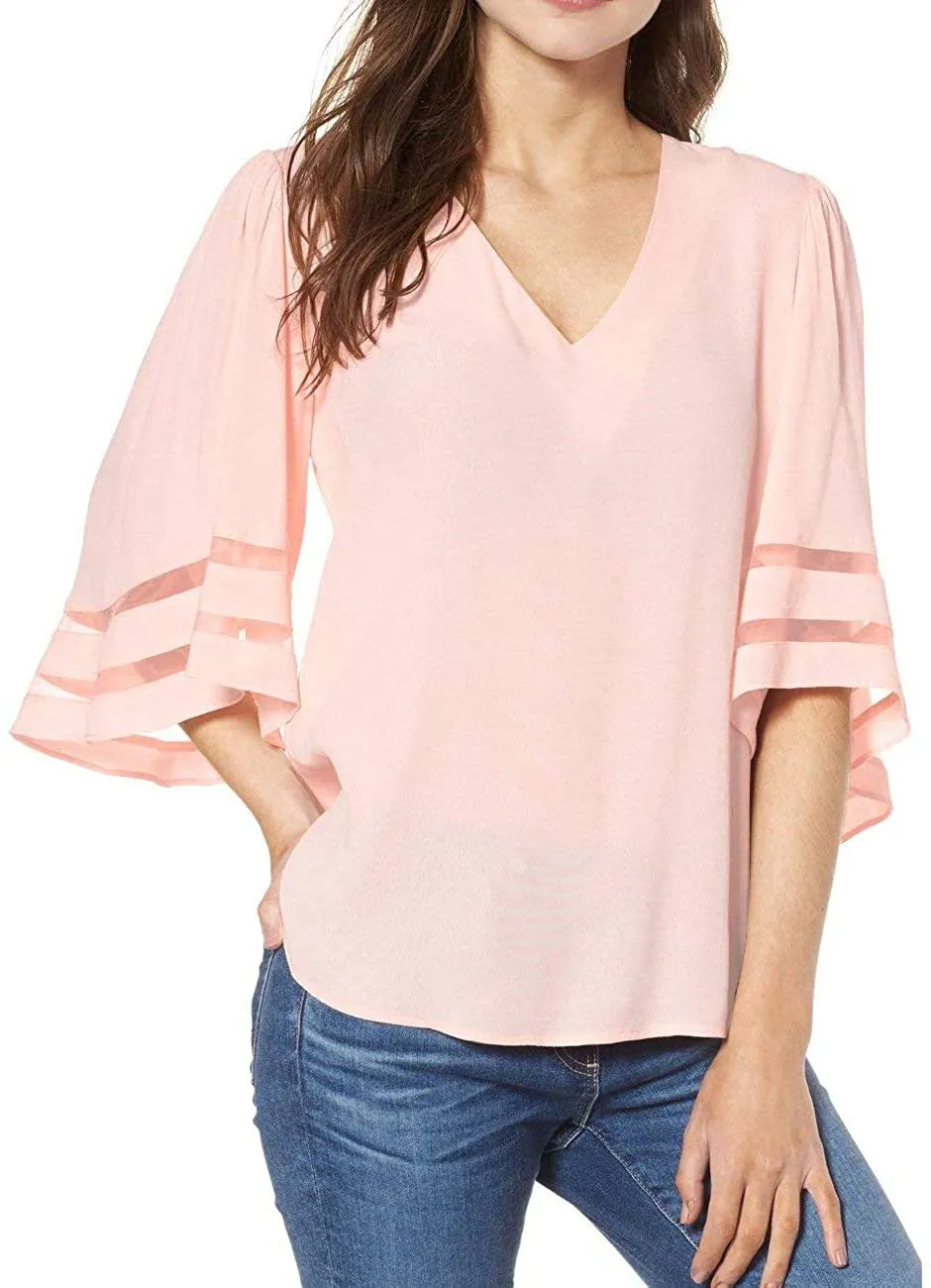 NXY Women's 3/4 Sleeve Button Down T Shirts Tops