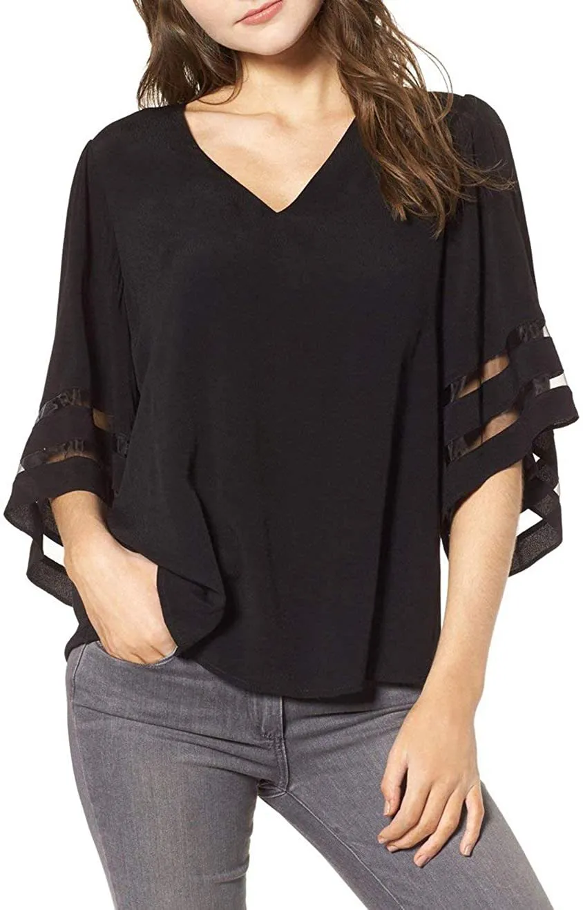 NXY Women's 3/4 Sleeve Button Down T Shirts Tops