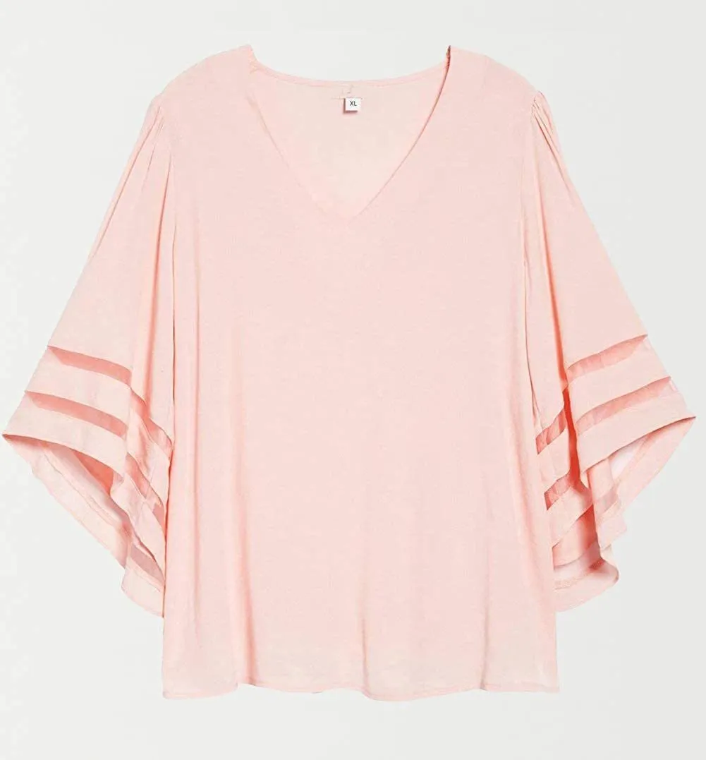 NXY Women's 3/4 Sleeve Button Down T Shirts Tops