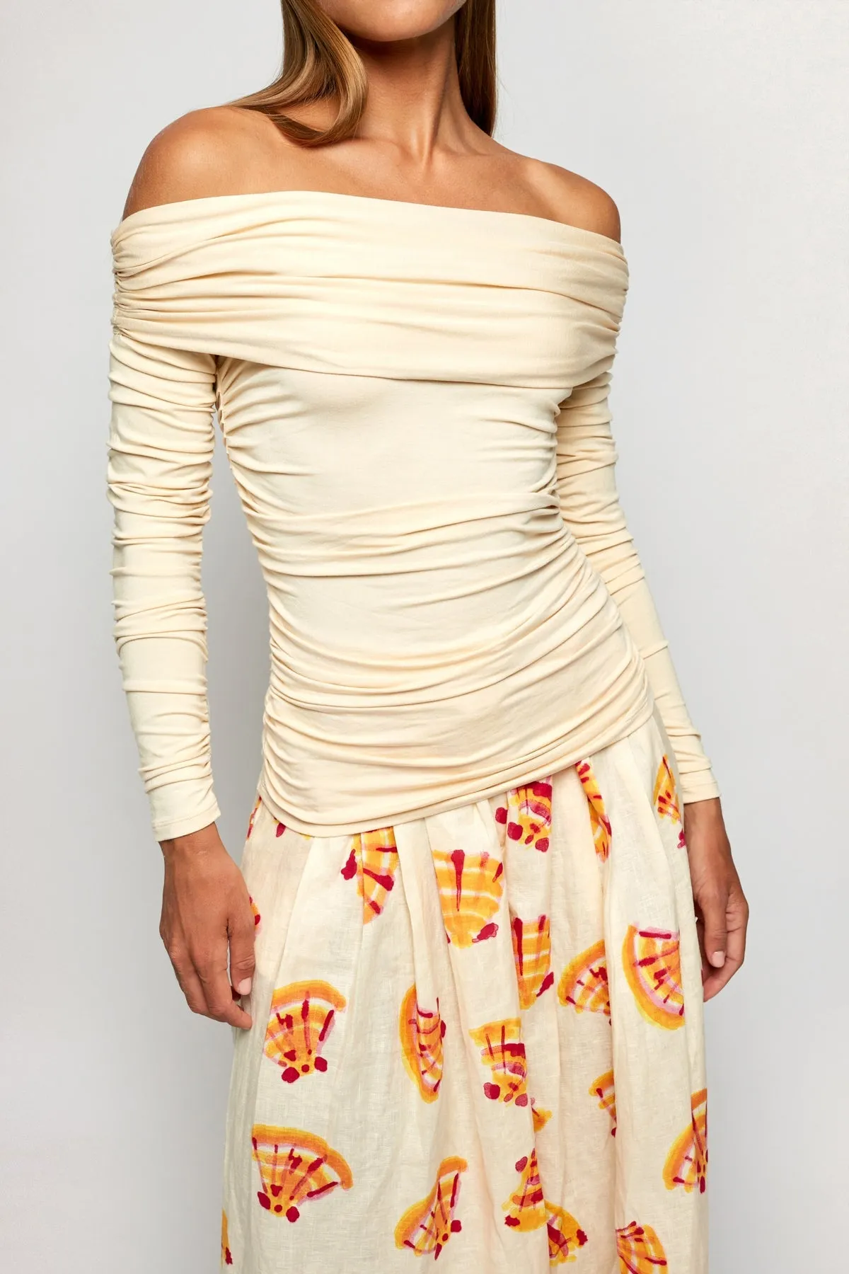 Off Shoulder Wrap Top | Draping Pant
