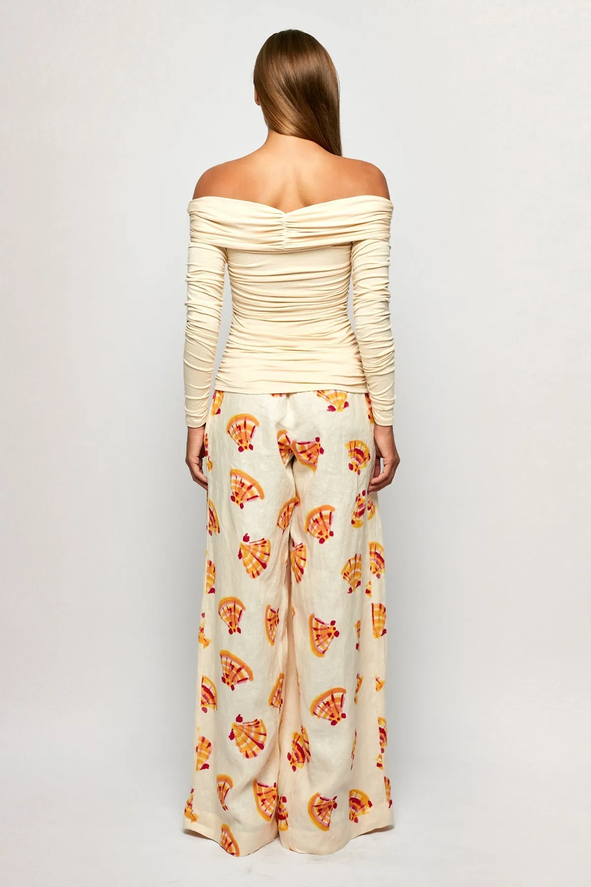 Off Shoulder Wrap Top | Draping Pant