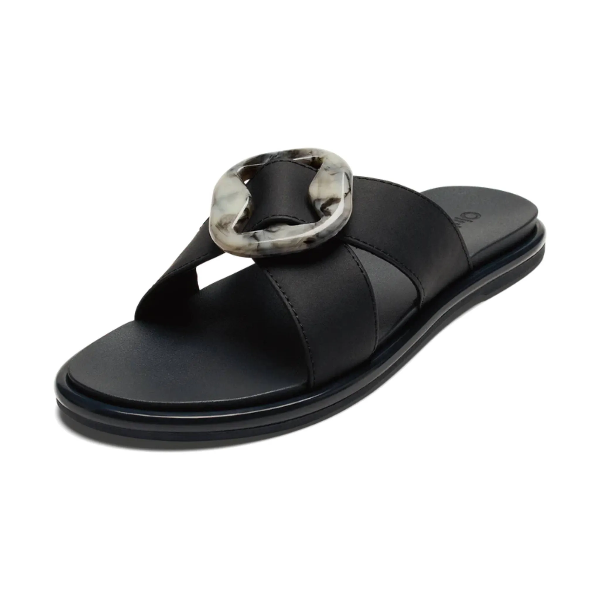 OluKai Women's La`i Slide Sandals - Lava Rock