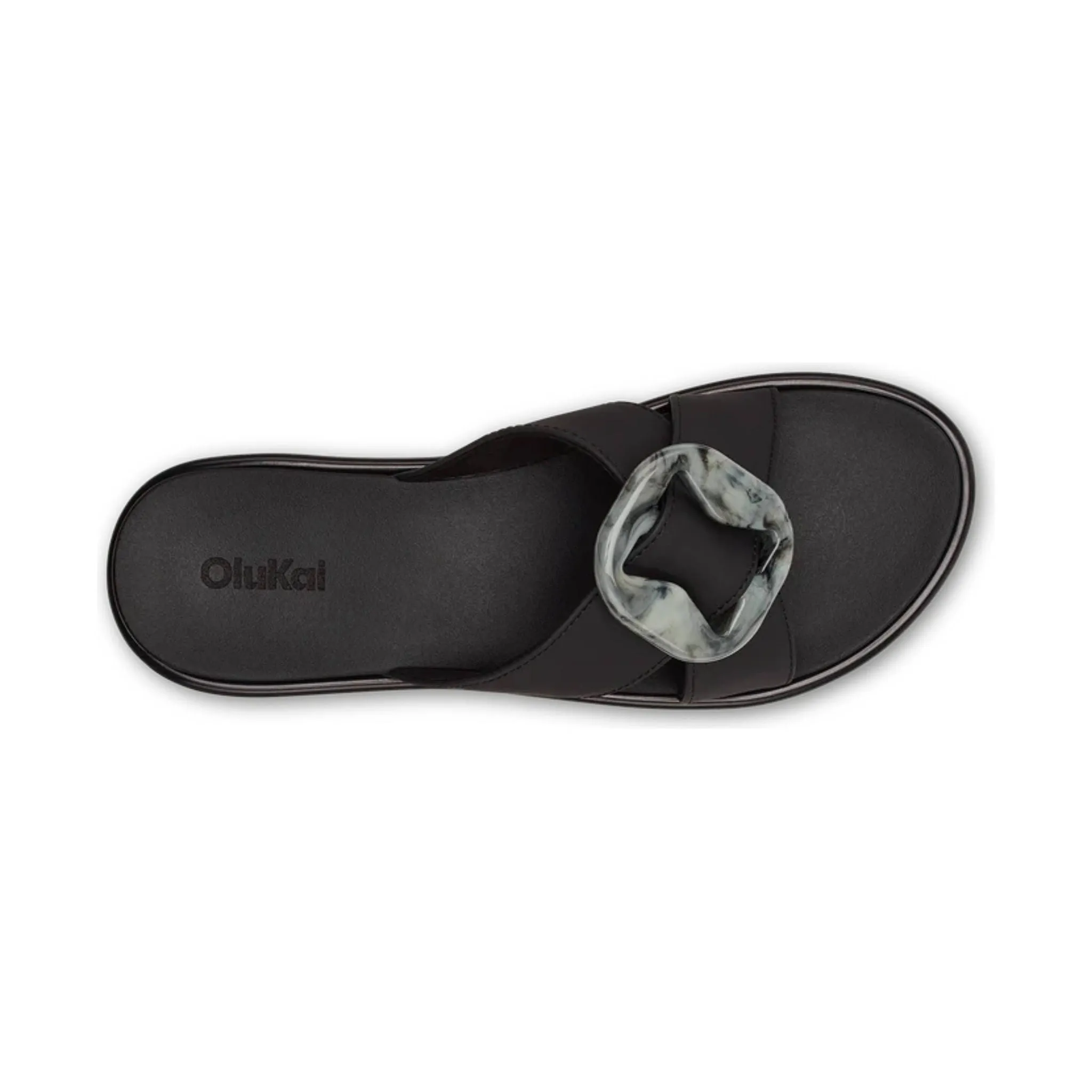 OluKai Women's La`i Slide Sandals - Lava Rock