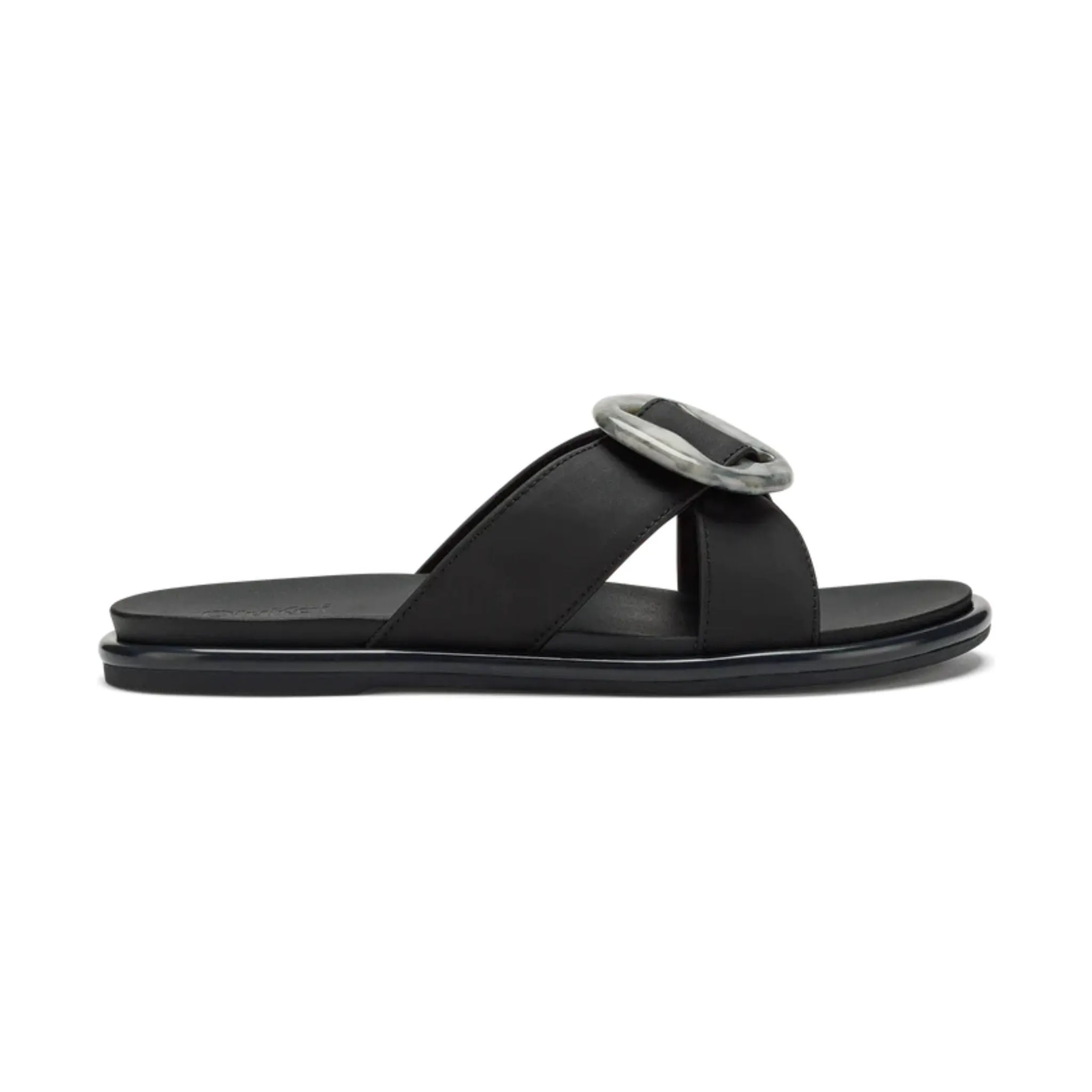 OluKai Women's La`i Slide Sandals - Lava Rock