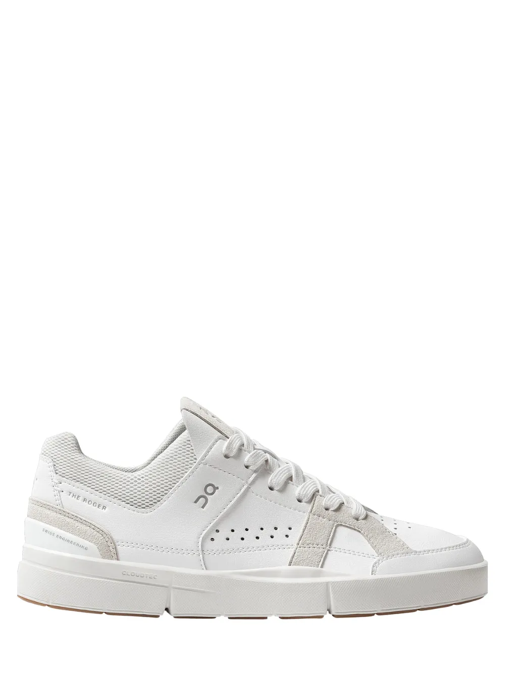 On Running Women's The Roger Clubhouse Sneaker in White/Sand