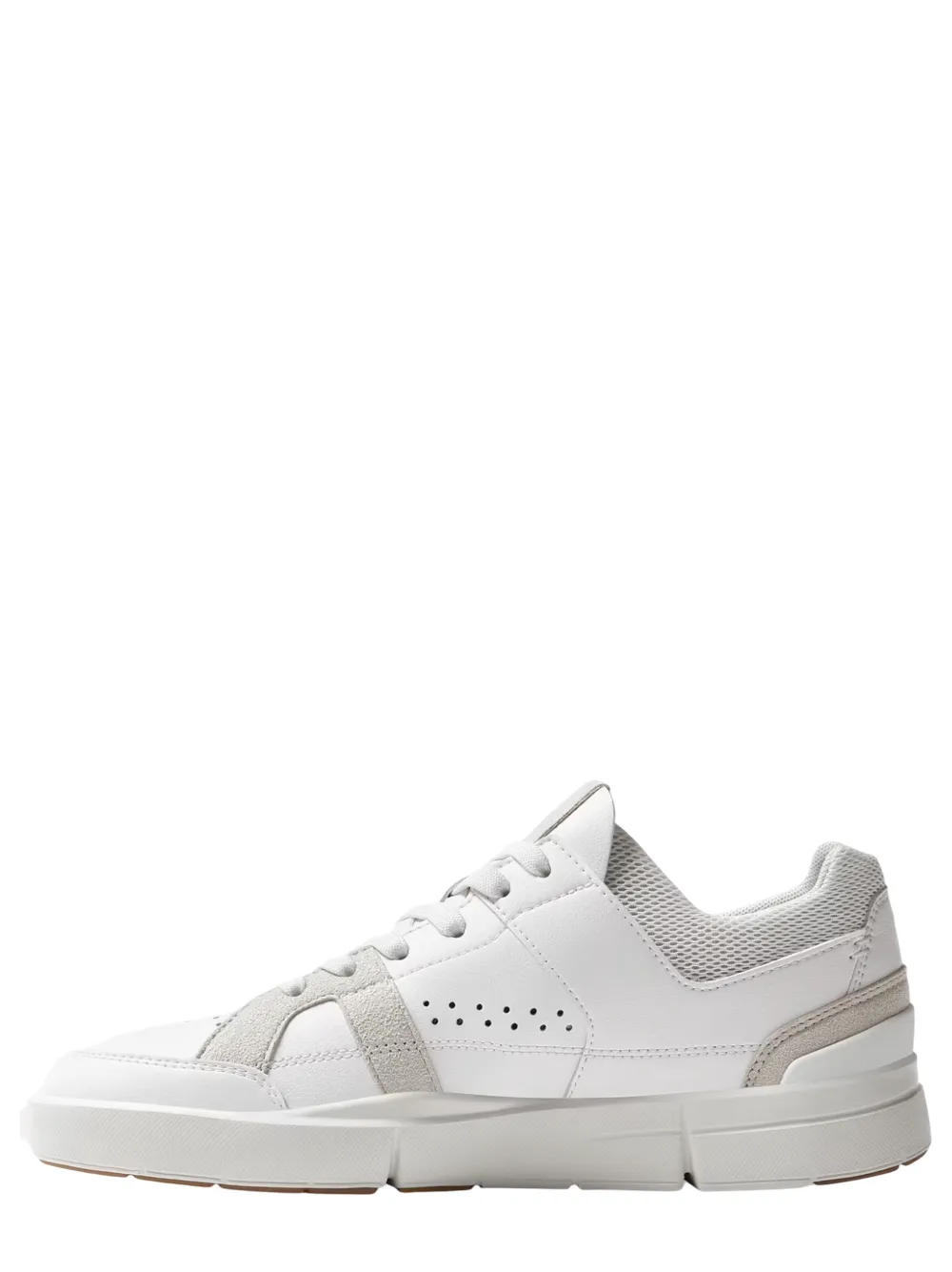 On Running Women's The Roger Clubhouse Sneaker in White/Sand