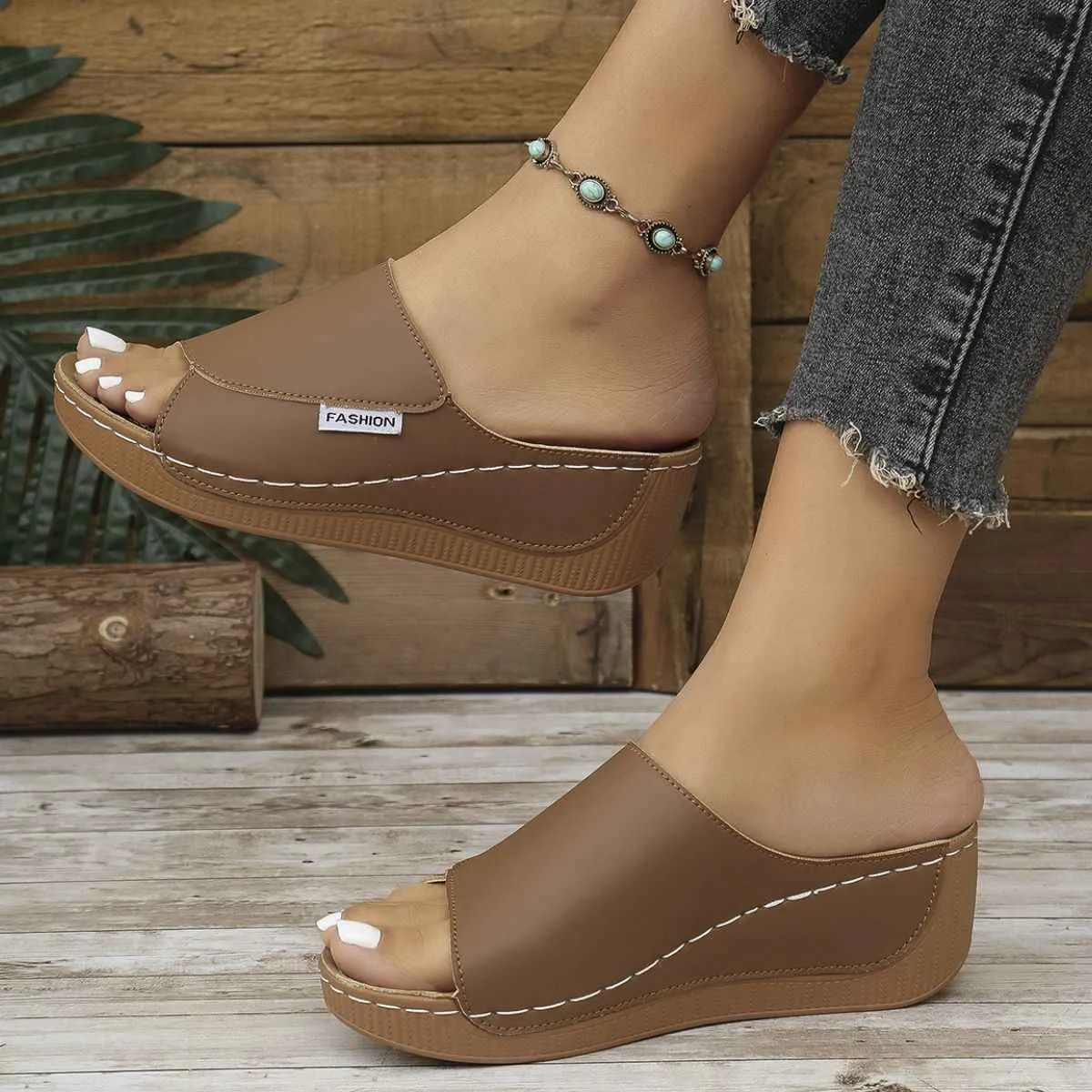 Open Toe Wedge Sandals for Stylish Comfort and Support