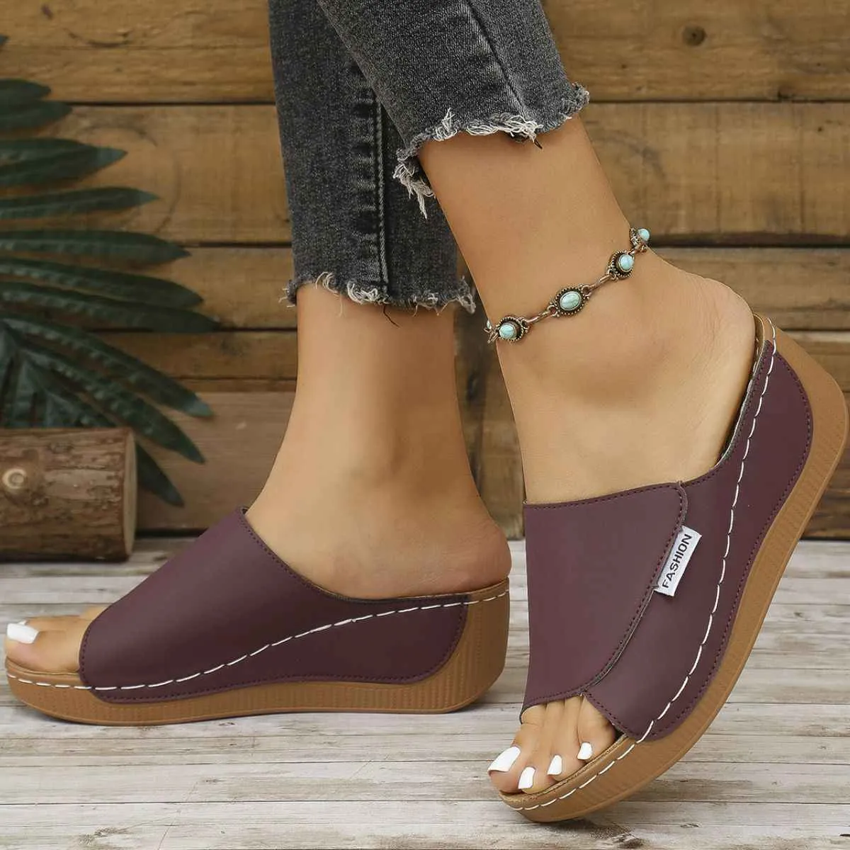 Open Toe Wedge Sandals for Stylish Comfort and Support