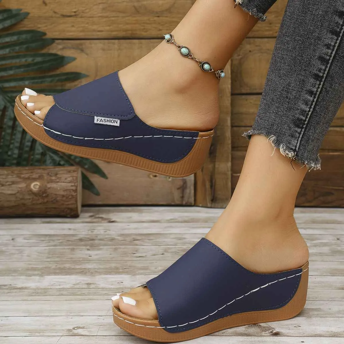 Open Toe Wedge Sandals for Stylish Comfort and Support