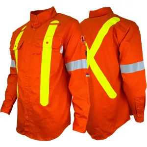 Orange Atlas Guardian® FR/AR OHSA Hi Vis Work Shirt by Atlas Workwear - Style 504OR