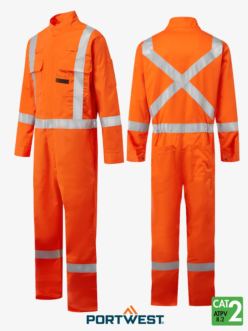 Orange Bizflame® 88/12 Iona 7 oz FR Coverall by Portwest - Style FR510