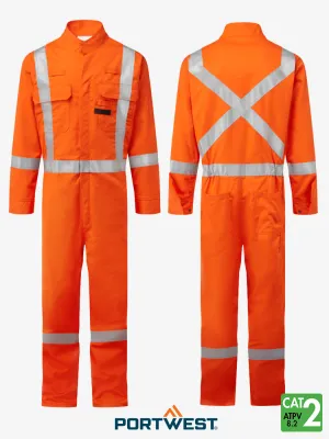 Orange Bizflame® 88/12 Iona 7 oz FR Coverall by Portwest - Style FR510